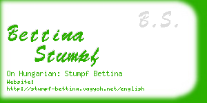 bettina stumpf business card